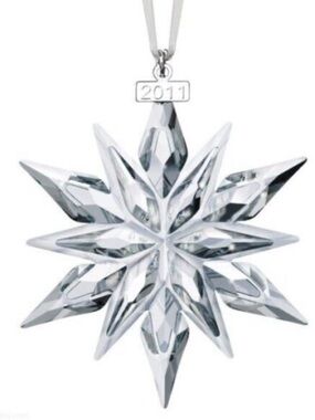 2011 ANNUAL SWAROVSKI CRYSTAL SNOWFLAKE STAR CHRISTMAS ORNAMENT